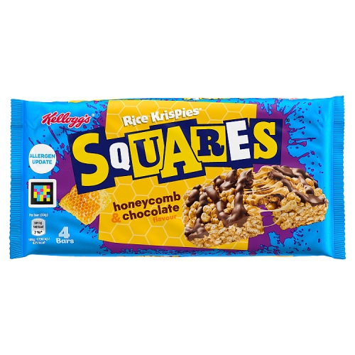 Kelloggs Rice Krispie Squares Honeycomb 4pk (4 x 33g) pack shot