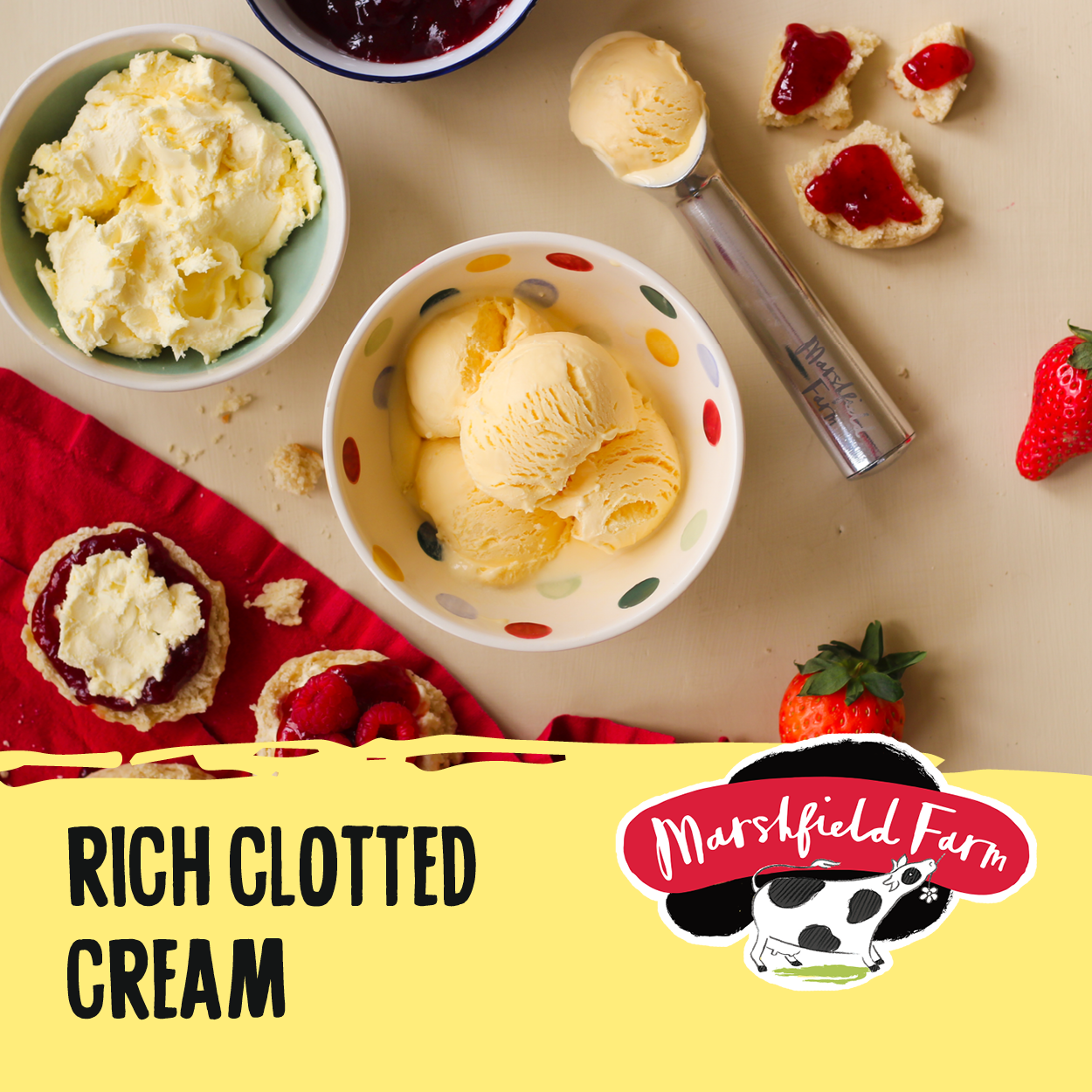 Marshfield Rich Clotted Cream 4.5Ltr pack shot