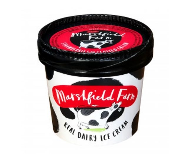 Marshfield Strawberries in Clotted Cream 180ml pack shot
