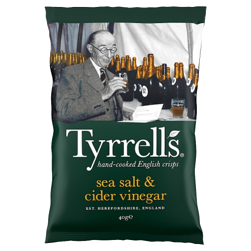 Tyrrells Sea Salt & Cider Vinegar 40g pack shot