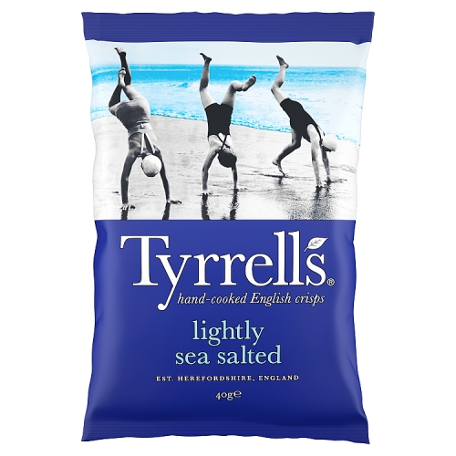 Tyrrells Lightly Sea Salted 40g pack shot