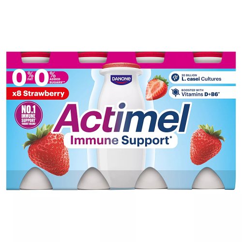 ACTIMEL STRAWBERRY 0.1% 8PK pack shot