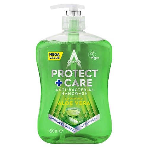 Astonish Protect + Care Hand Wash Aloe 600ml pack shot