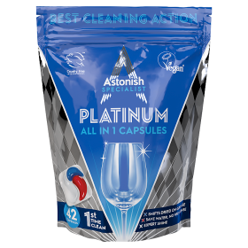 Astonish Specialist Dishwasher All In 1 Capsules Platinum 42s pack shot