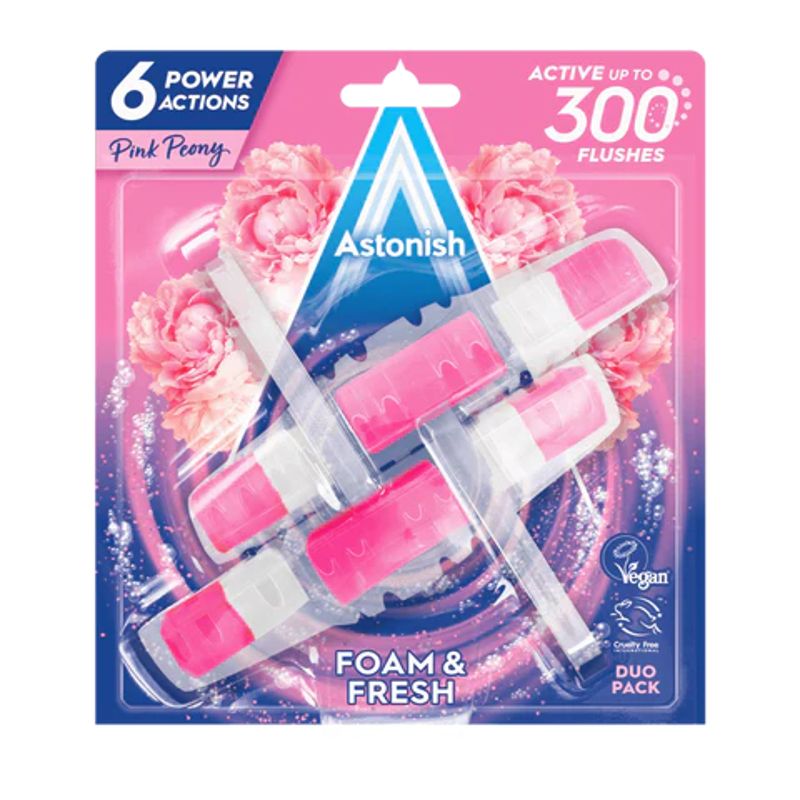 Astonish Foam & Fresh Pink Peony Rim Blocks 3s pack shot