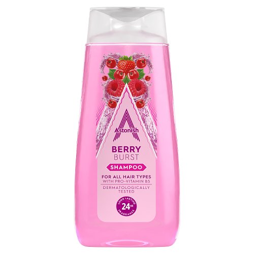 Astonish Shampoo Berry Burst 400ml pack shot