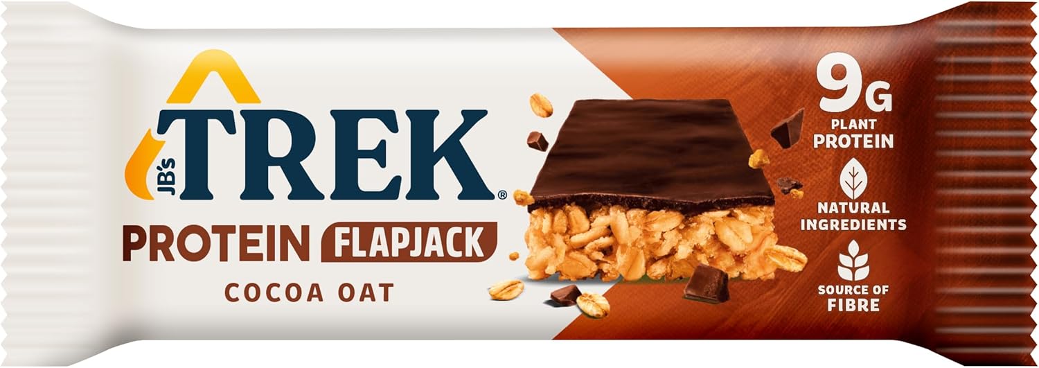 Trek Protein Flapjack Cocoa Oat 50g pack shot