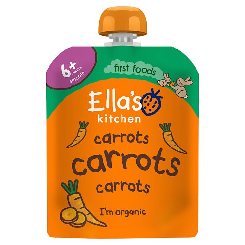 Ellas Kitchen Organic Carrots First Tates Baby Pouch 4+ Months 70g pack shot