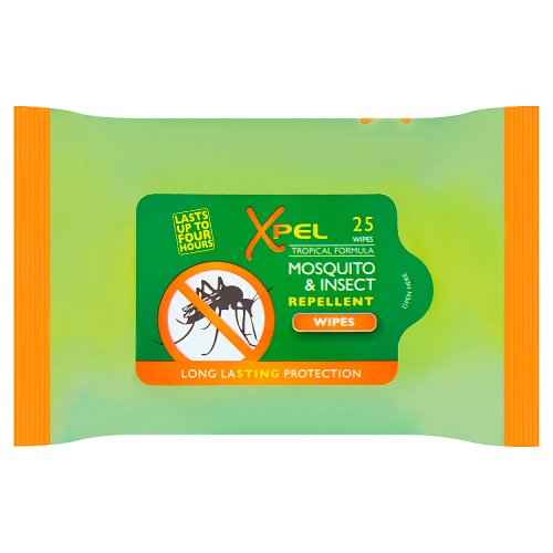 Xpel Mosquito & Insect Repellent Wipes Adult 25's pack shot