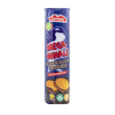 Garusana Mega Whale Choco Sandwich Biscuits 500g pack shot