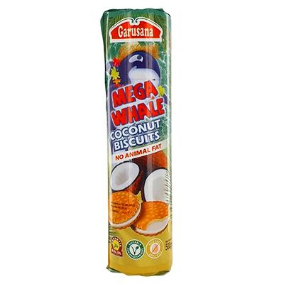 Garusana Mega Whale Coconut Sandwich Biscuits 500g pack shot