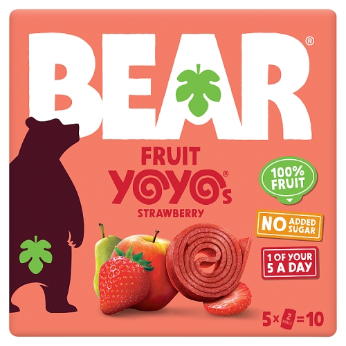 Bear Yoyos Multipack Strawberry 5pk (5 x 20g) pack shot