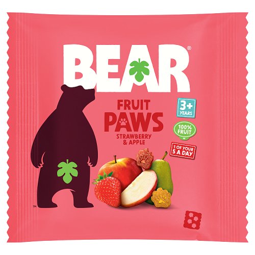Bear Paws Strawberry & Apple 20g pack shot