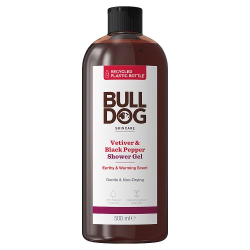 Bulldog Shower Gel Black Pepper & Vetiver 500ml pack shot