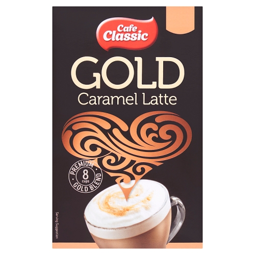 Cafe Classic Caramel Sachets 8pk (8 x 14g) PMP pack shot