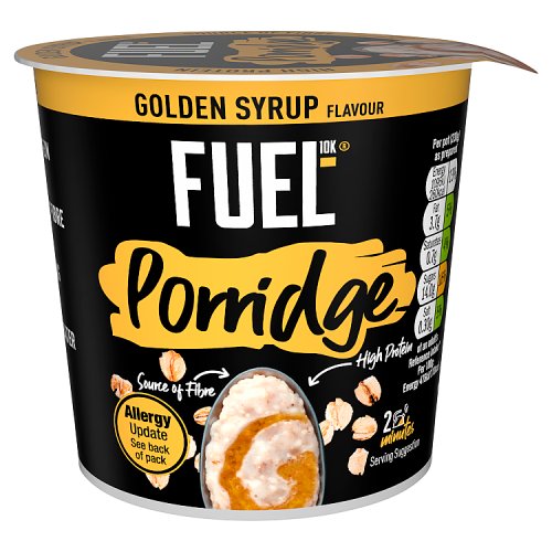 FUEL10K Golden Syrup Porridge Pot 70g pack shot