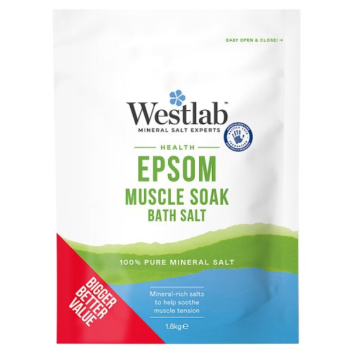 Westlab Bath Salt Epsom Muscle Soak 1.8kg pack shot