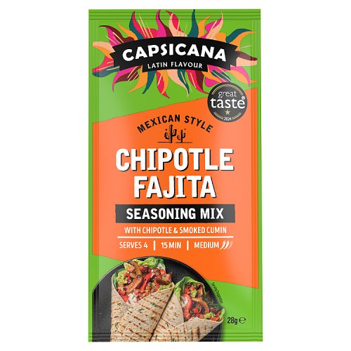 Capsicana Mexican Chipotle Fajita Seasoning Mix 28g pack shot