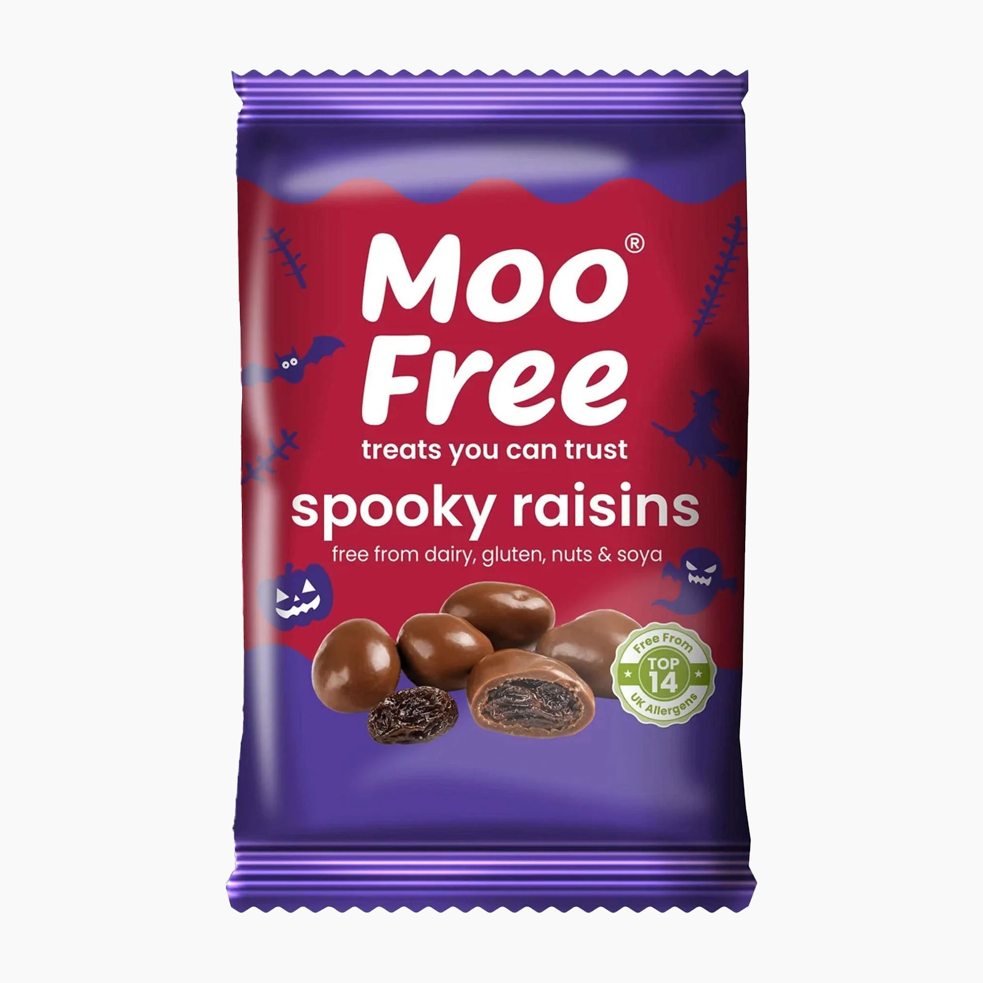 Moo Free Spooky Raisins 25g pack shot