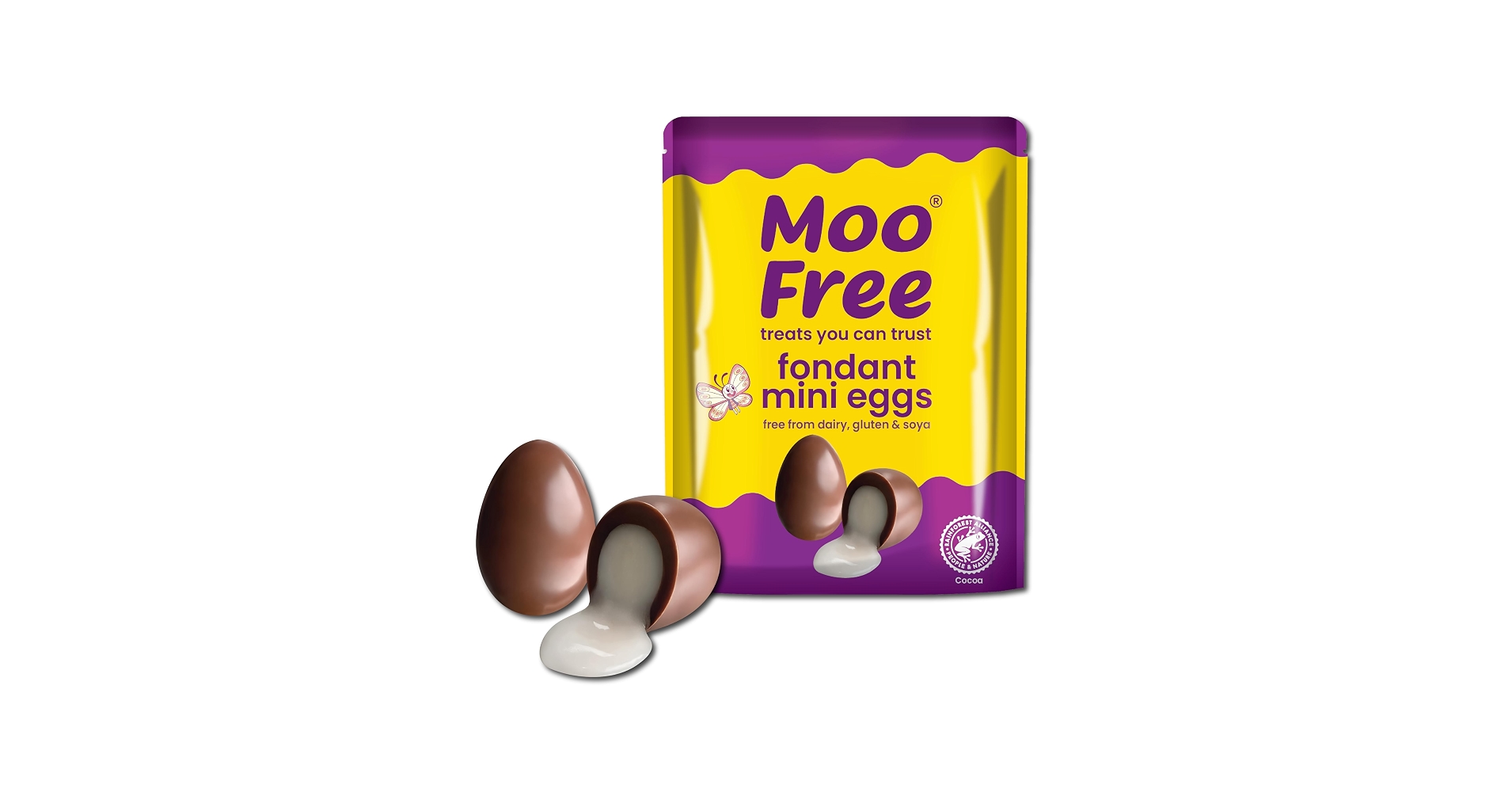 Moo Free Fondant Filled Egg Halves 38g pack shot