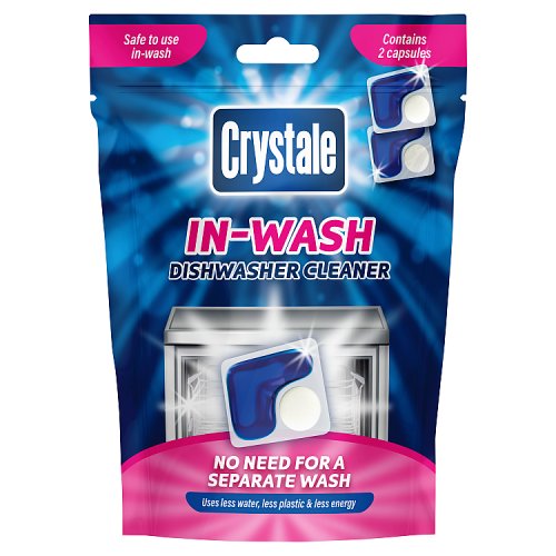 Crystale In-Wash Dishwasher Cleaner 2 Pack pack shot
