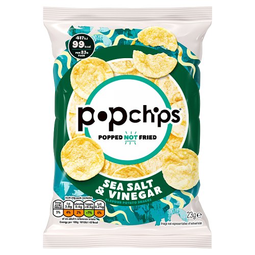 Popchips Salt & Vinegar 23g pack shot