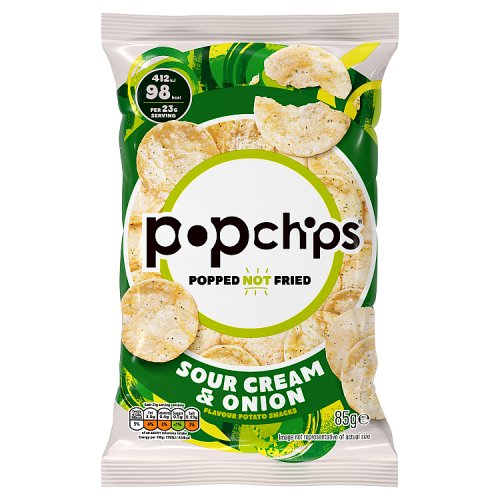 Popchips Sour Cream & Onion 85g pack shot