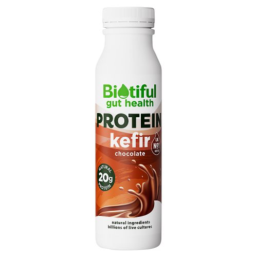BIOTIFUL GUT HEALTH KEFIR CHOCOLATE HIGH PROTEIN DRINK pack shot