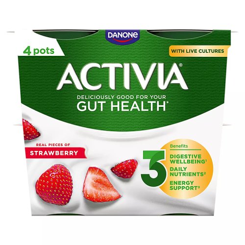 DANONE ACTIVIA STRAWBERRY 4PK pack shot