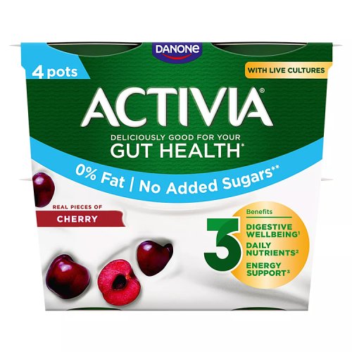 DANONE ACTIVIA CHERRY 0% 4PK pack shot