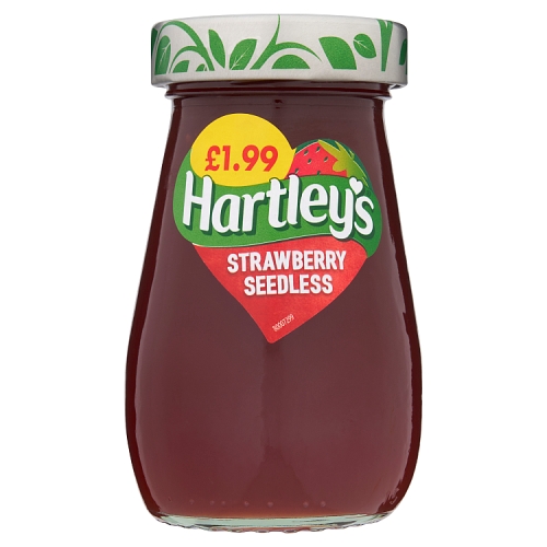 Hartleys Jam Seedless Strawberry PM £1.99 300g pack shot