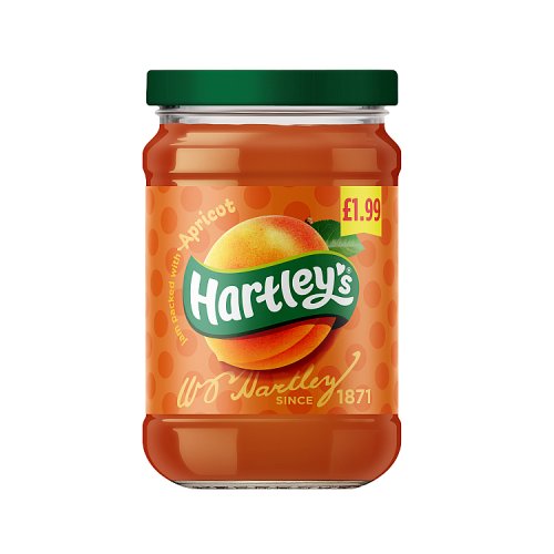 Hartleys Apricot Jam 300g PMP pack shot