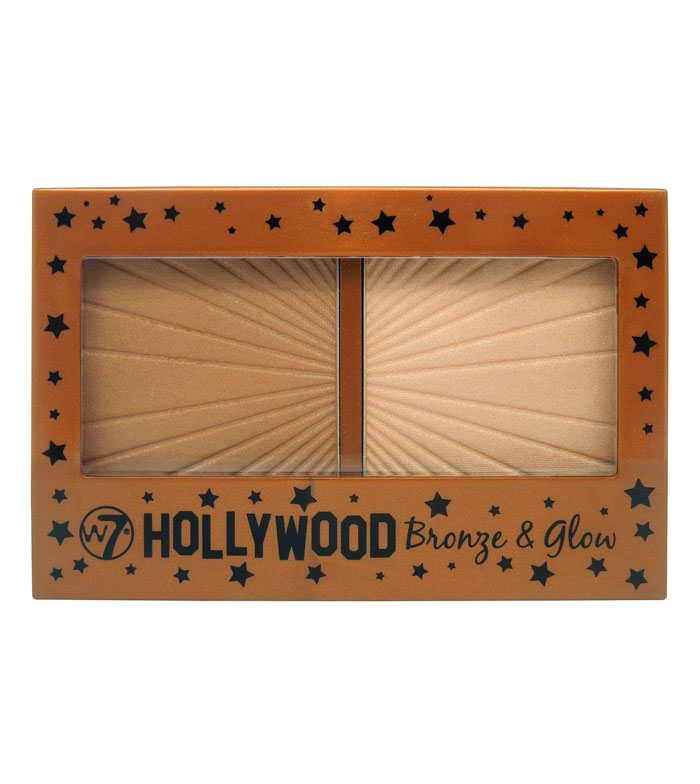 W7 Hollywood Bronze & Glow Duo Bronzer & Highlighter Palette pack shot