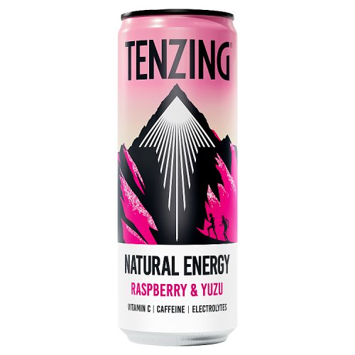 Tenzing Natural Energy Raspberry & Yuzu 330ml pack shot