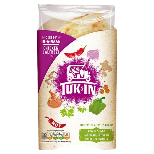 TUK IN FOODS CURRY IN A NAAN CHICKEN JALFREZI (MEAL DEAL) pack shot