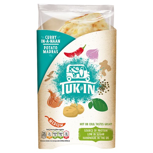 TUK IN FOODS CURRY IN A NAAN POTATO MADRAS pack shot
