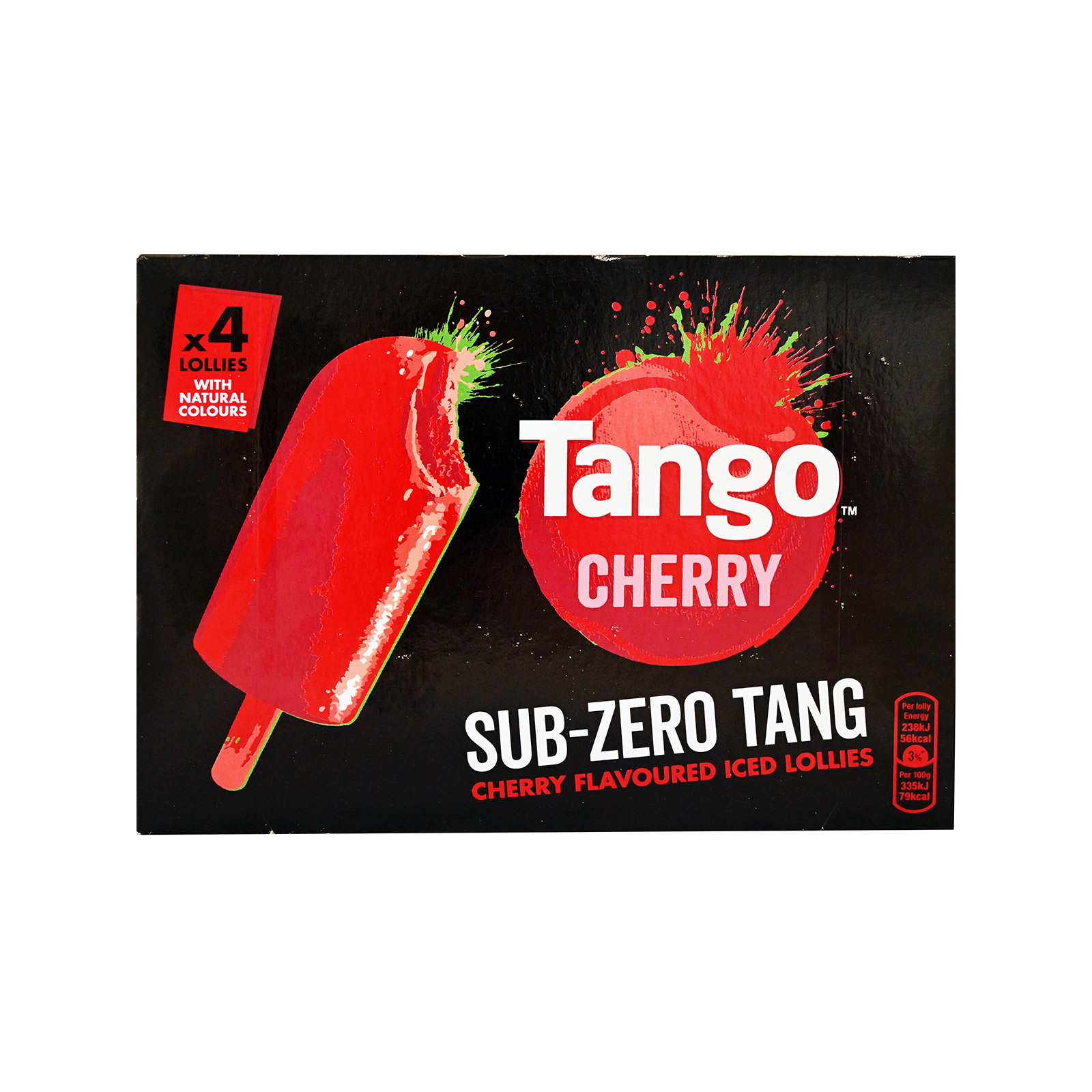 Tango Cherry Sub Zero Tang Lollies 4pk (4 x 70ml) pack shot