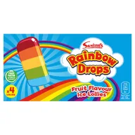 Swizzels Rainbow Drops Lollies 4pk (4 x 73ml) pack shot