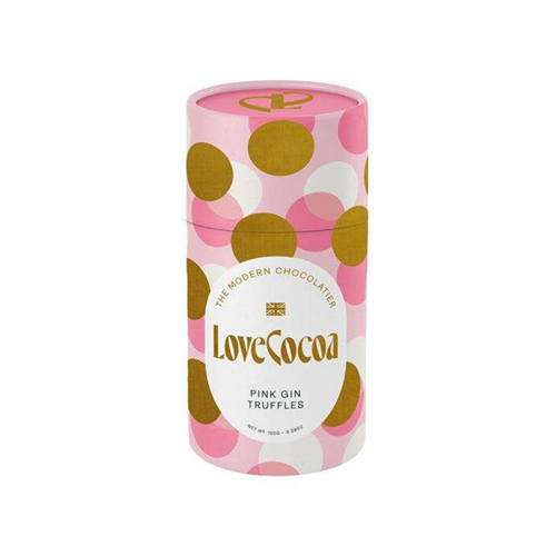 Love Cocoa Chocolate Truffle Tub Pink Gin White 150g pack shot