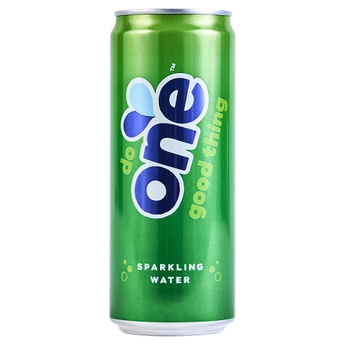 One Water Sparkling Can 330ml pack shot