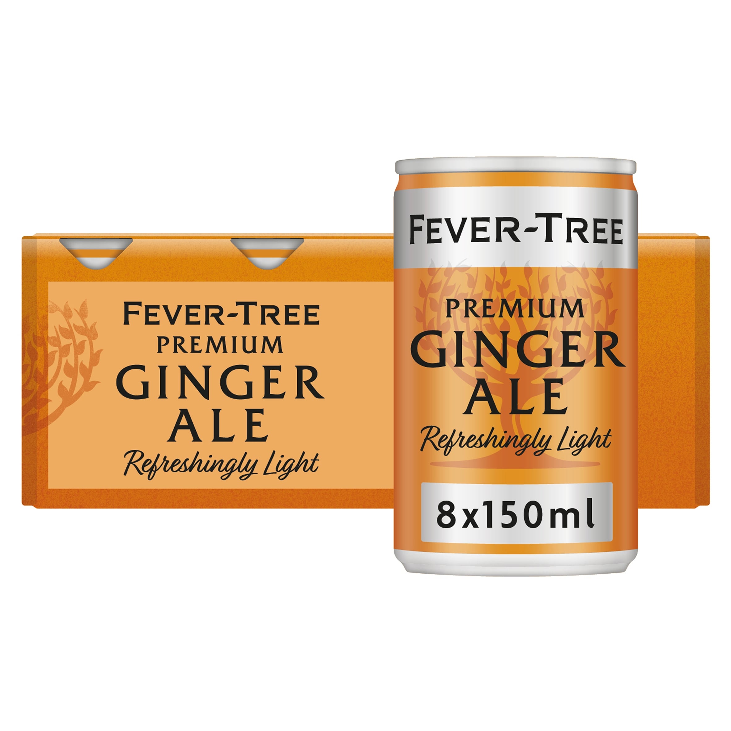 Fever Tree Light Ginger Ale 8pk (8 x 150ml) pack shot