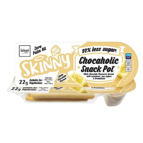 Skinny Chocaholic White Chocolate Snack Pot 22g pack shot