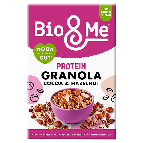 Bio & Me Cocoa Hazelnut Protein Boosted Granola 360g pack shot