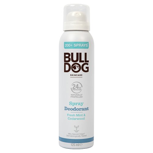 Bulldog Deodorant Spray Fresh Mint & Cedarwood 125ml pack shot