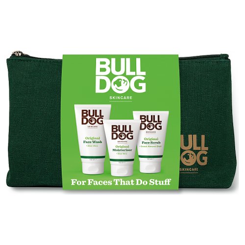 Bulldog Original Skincare Kit For Men 4pc (Washbag, 150ml Face Wash, 100ml Moisturiser, 125ml Scrub) pack shot