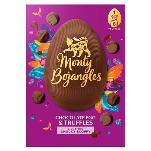 Monty Bojangles Signature Choccy Scoffy Truffles & Egg 175g pack shot