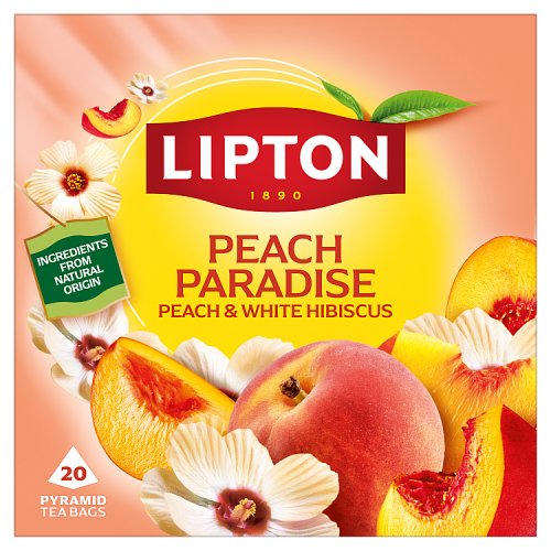 Lipton Infusion Teabags Peach Paradise 20's pack shot