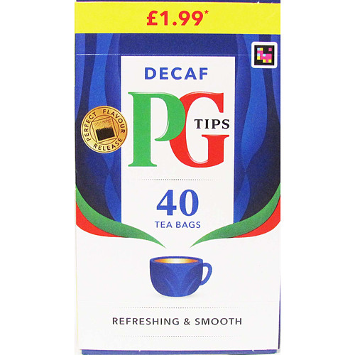 PG Tips Decaff Tea Bags 116g PMP pack shot