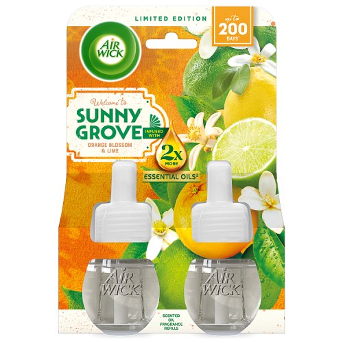 Airwick Electric Refill Sunny Grove Twin Pack 2pk (2 x 19ml) pack shot