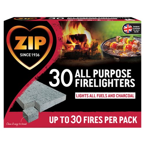 Zip Firelighters Block 30pk pack shot